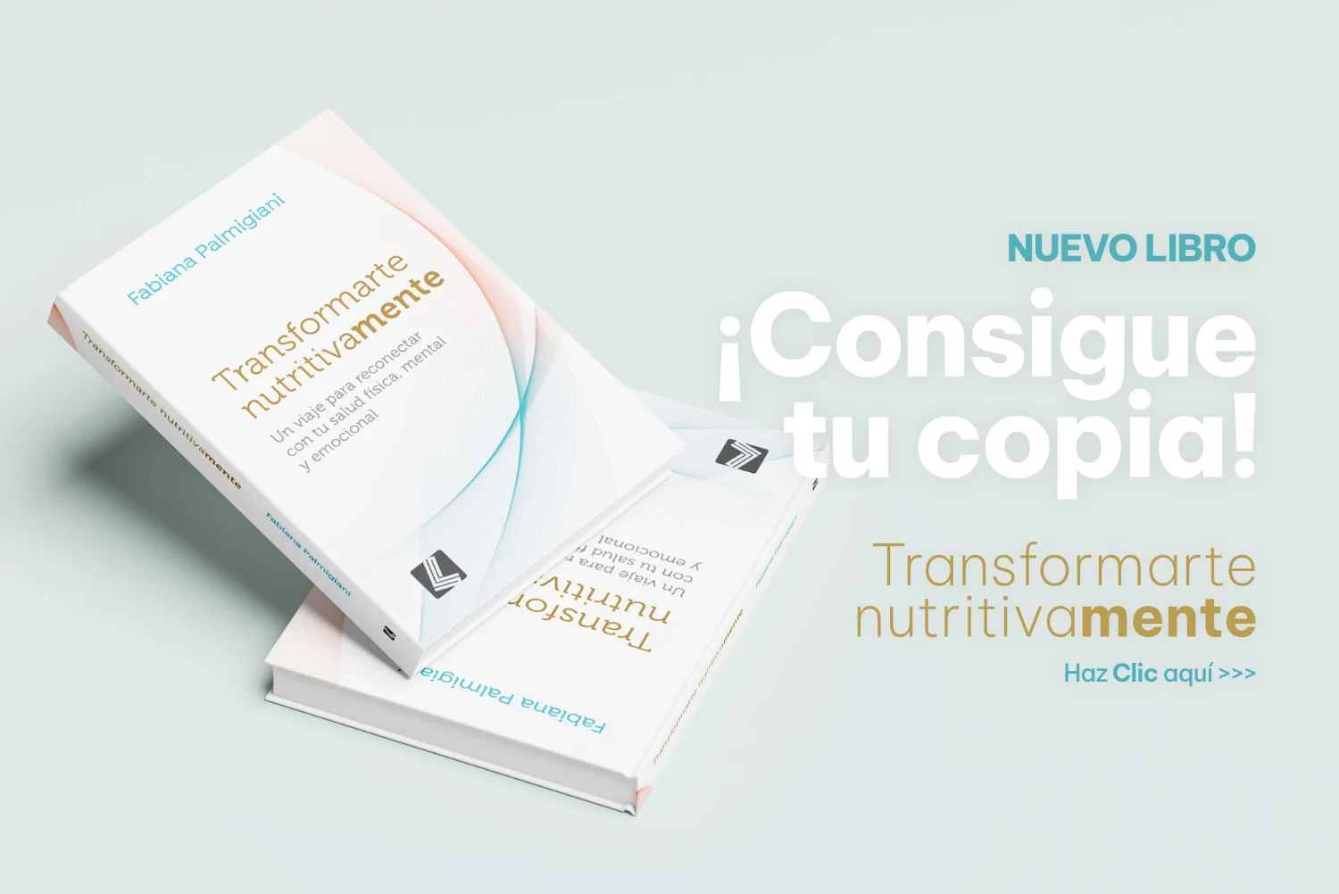 Mockup del libro Transformarte Nutritivamente de Fabiana Palmigiani